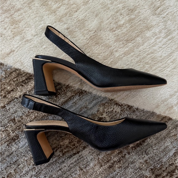 Vince Camuto Black Slingback Heels - Picture 3 of 6